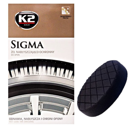 K2 SIGMA 500ml + Aplikátor - gél na leštenie a starostlivosť o pneumatiky