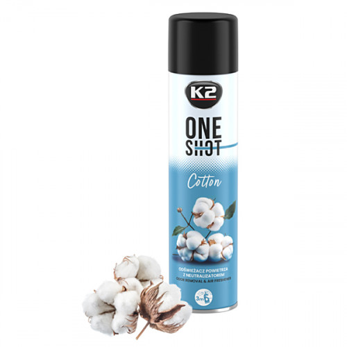 K2 ONE SHOT 600ml Cotton - neutralizátor a osviežovač ovzdušia